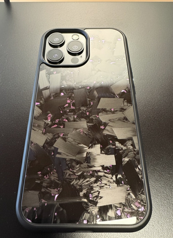 IPhone 15 Pro Forged Carbon Fiber Phone Case With Purple Flakes