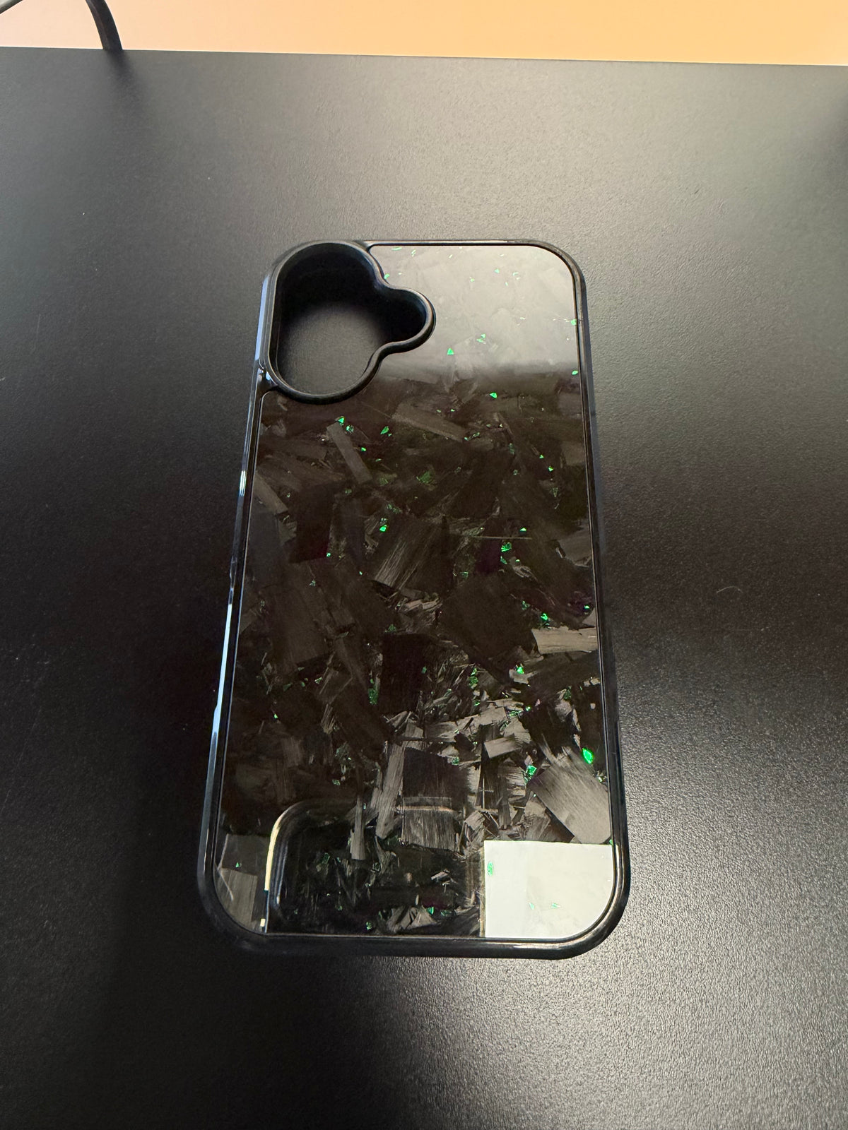 IPhone 16 Forged Carbon Phone Case With Green Flakes