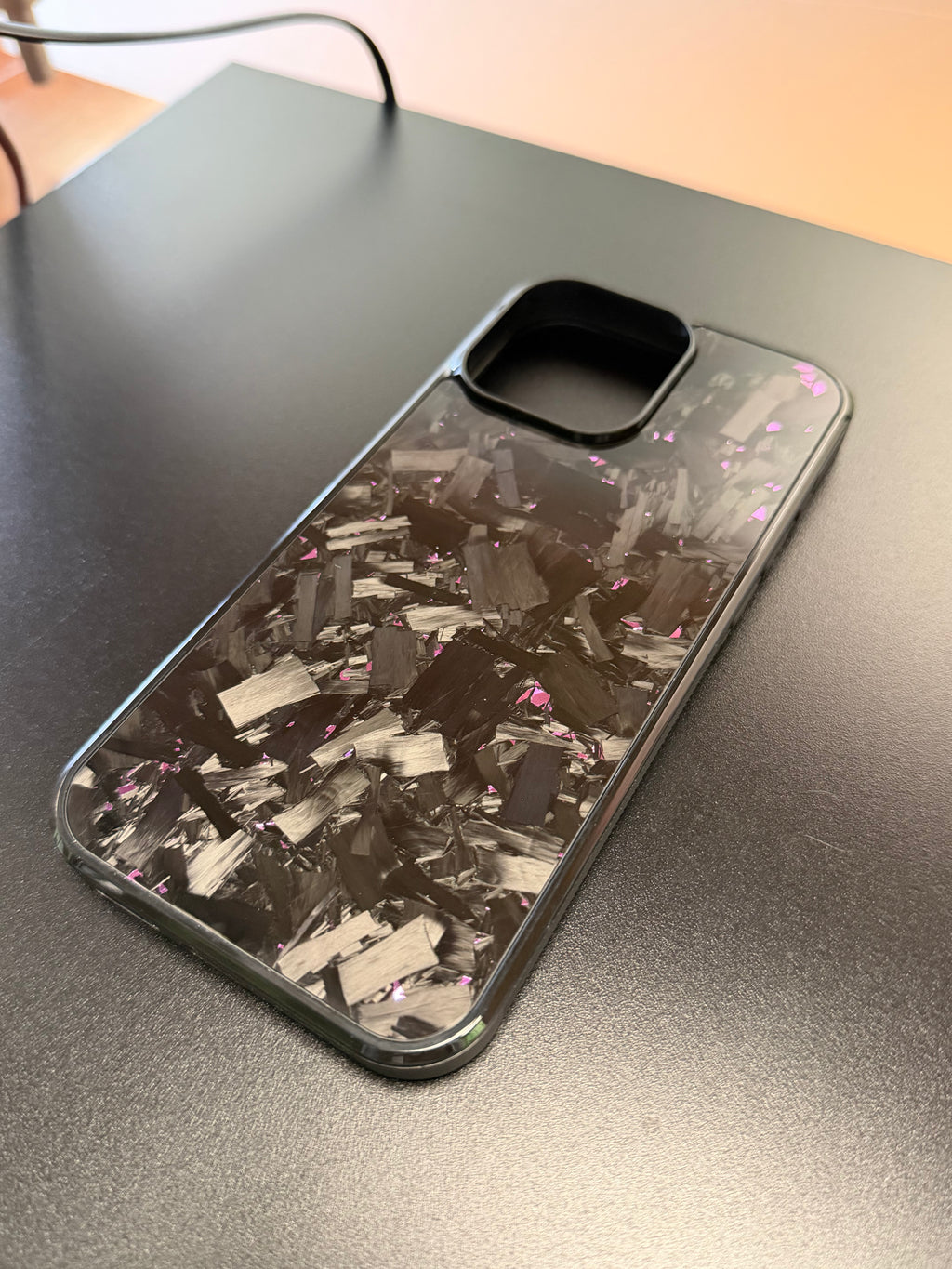 IPhone 16 Pro Max Forged Carbon Case With Purple Flakes