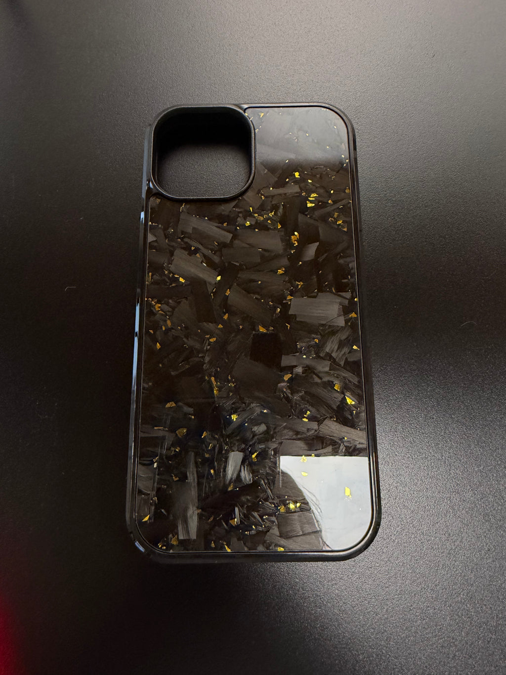 IPhone 15 Forged Carbon Phone Case With Gold Flakes