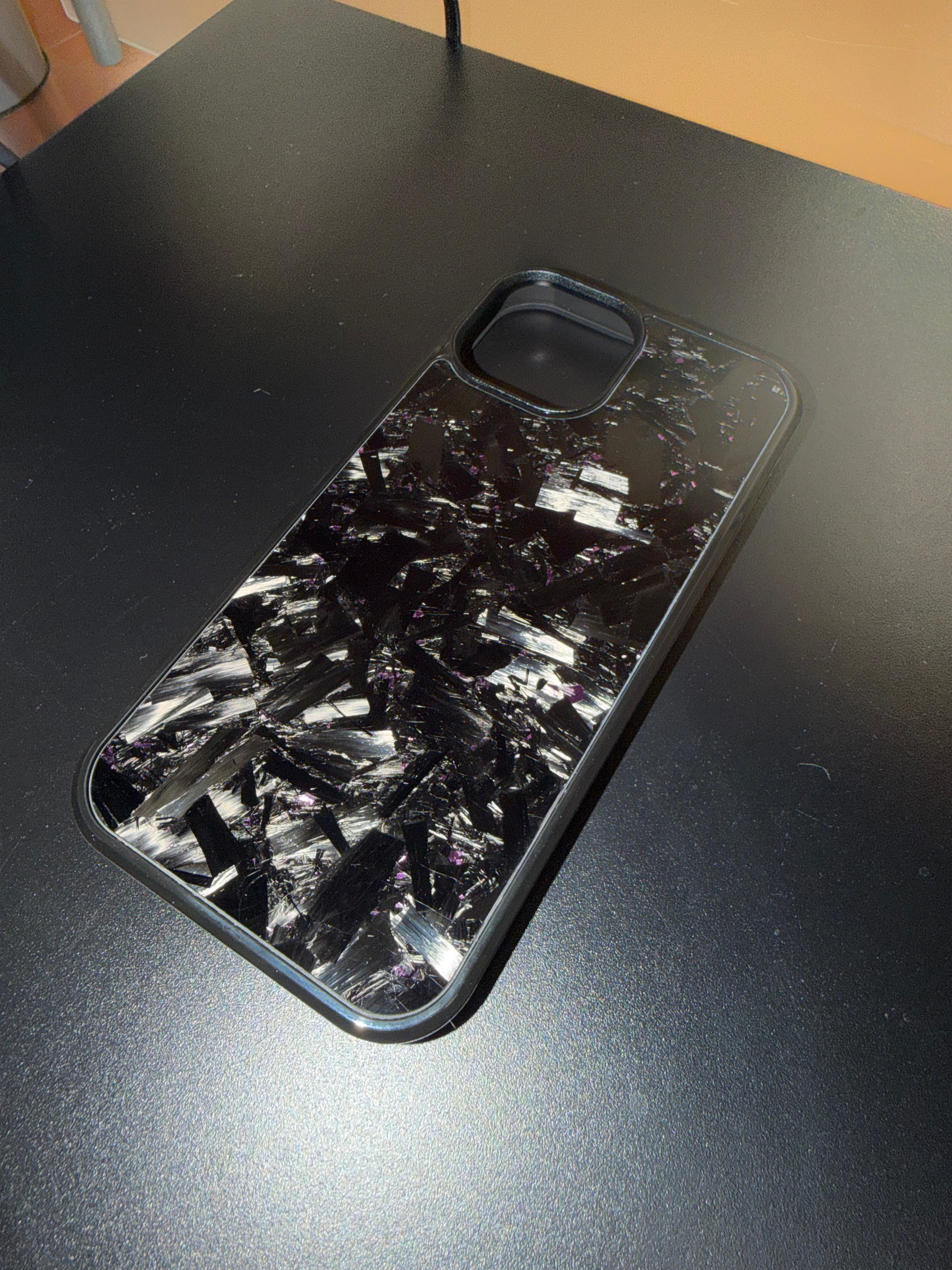 IPhone 15 Forged Carbon Phone Case With Purple Flakes