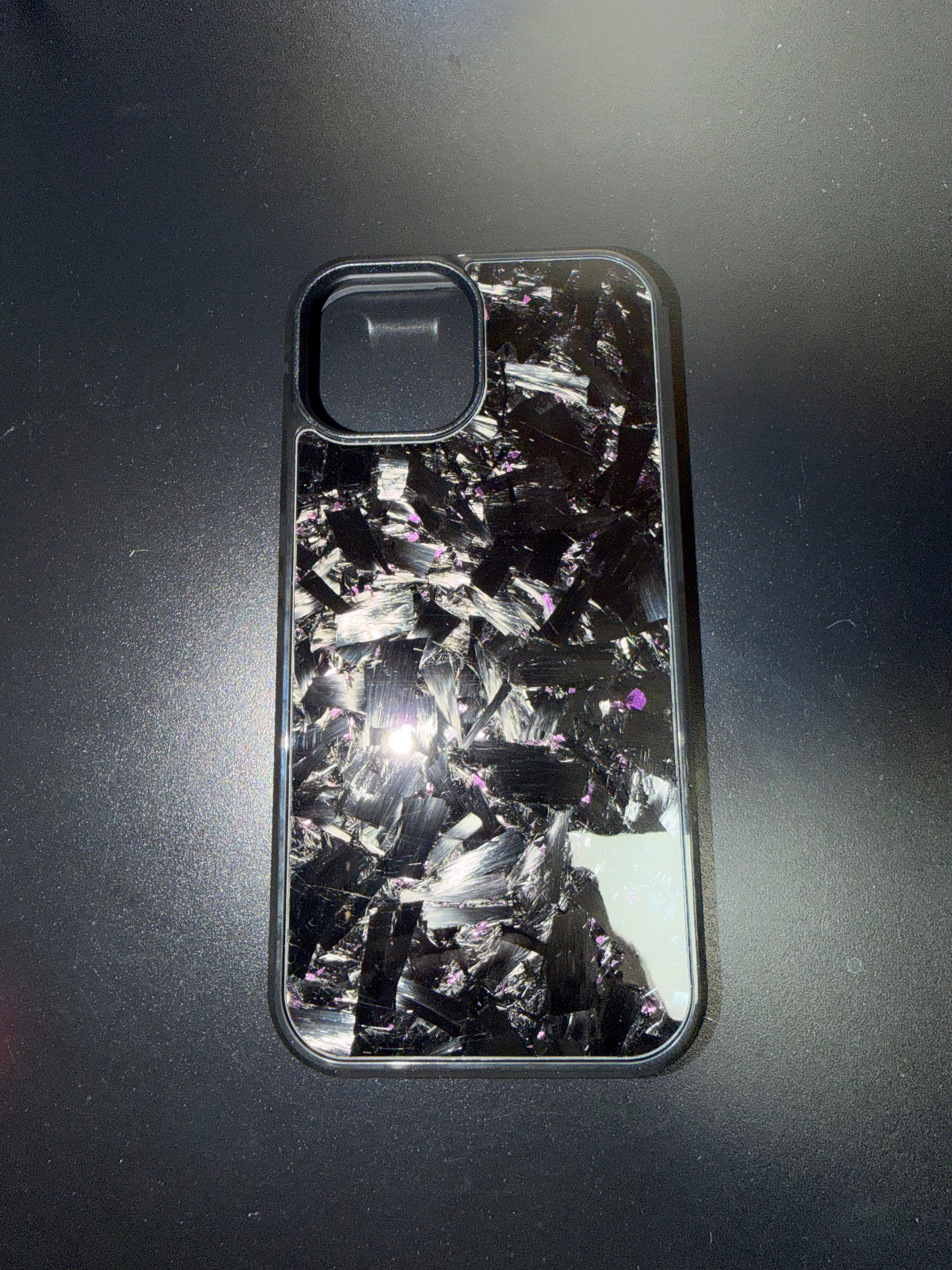 IPhone 15 Forged Carbon Phone Case With Purple Flakes
