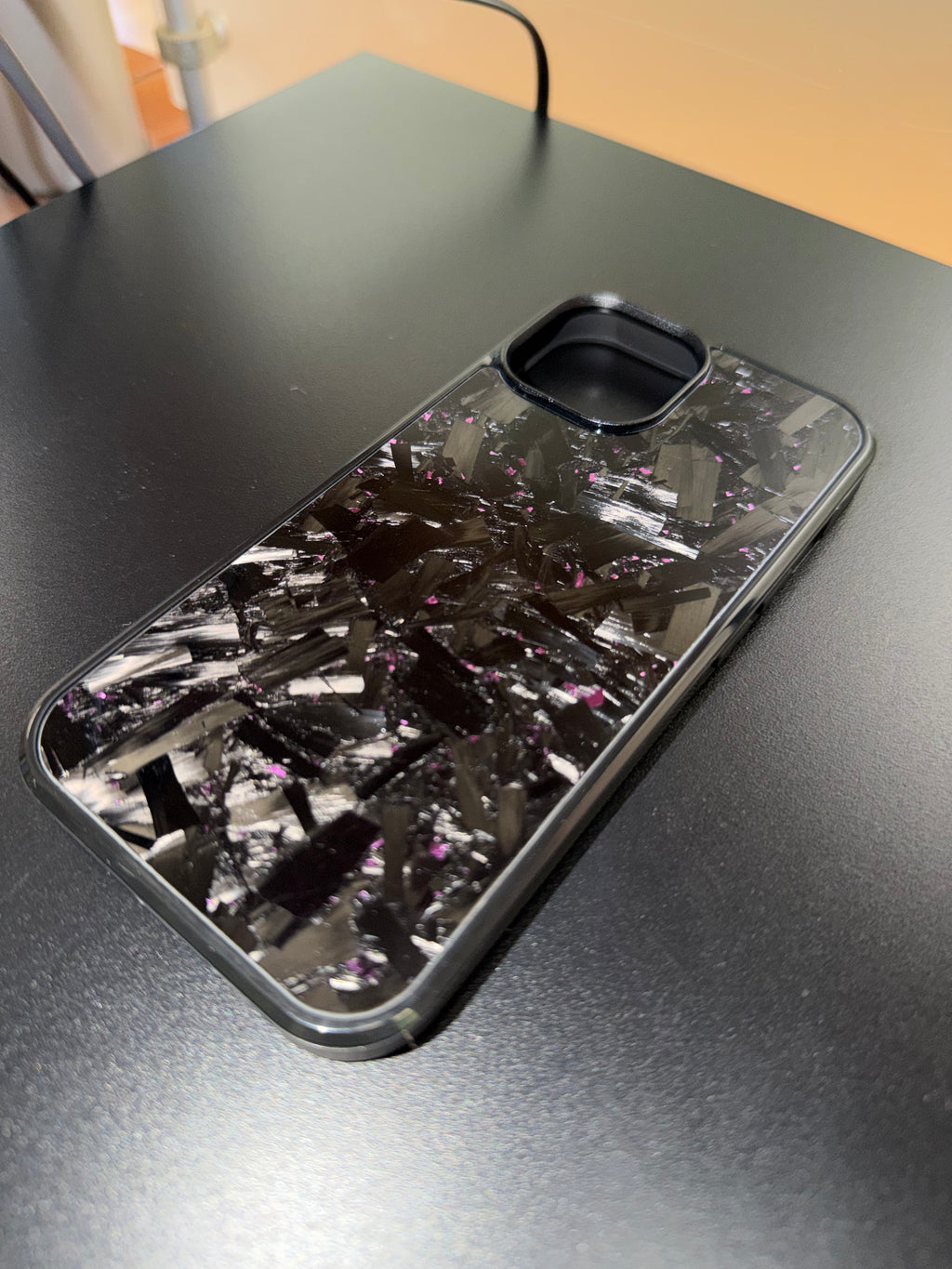 IPhone 15 Forged Carbon Phone Case With Purple Flakes