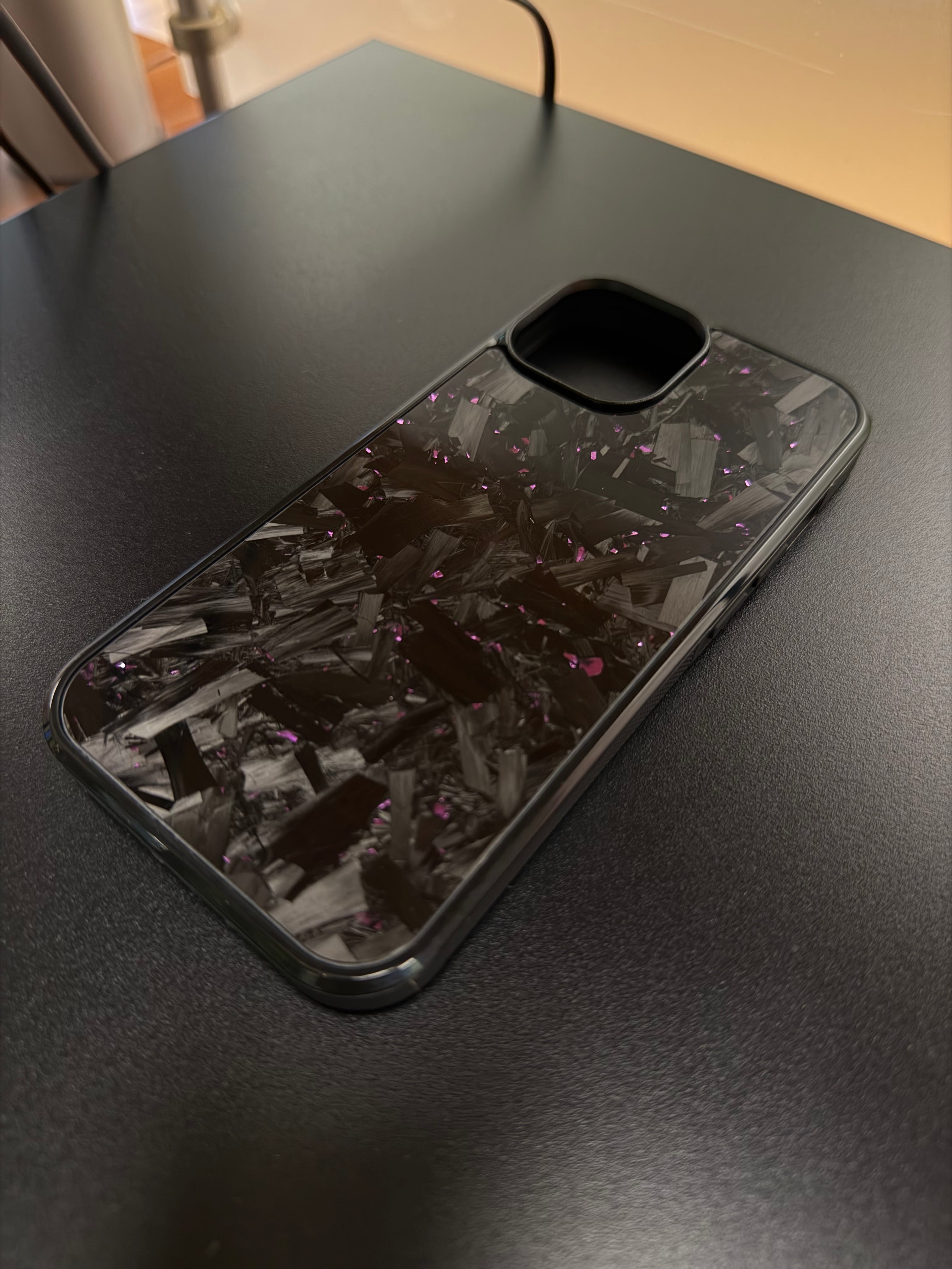IPhone 15 Forged Carbon Phone Case With Purple Flakes