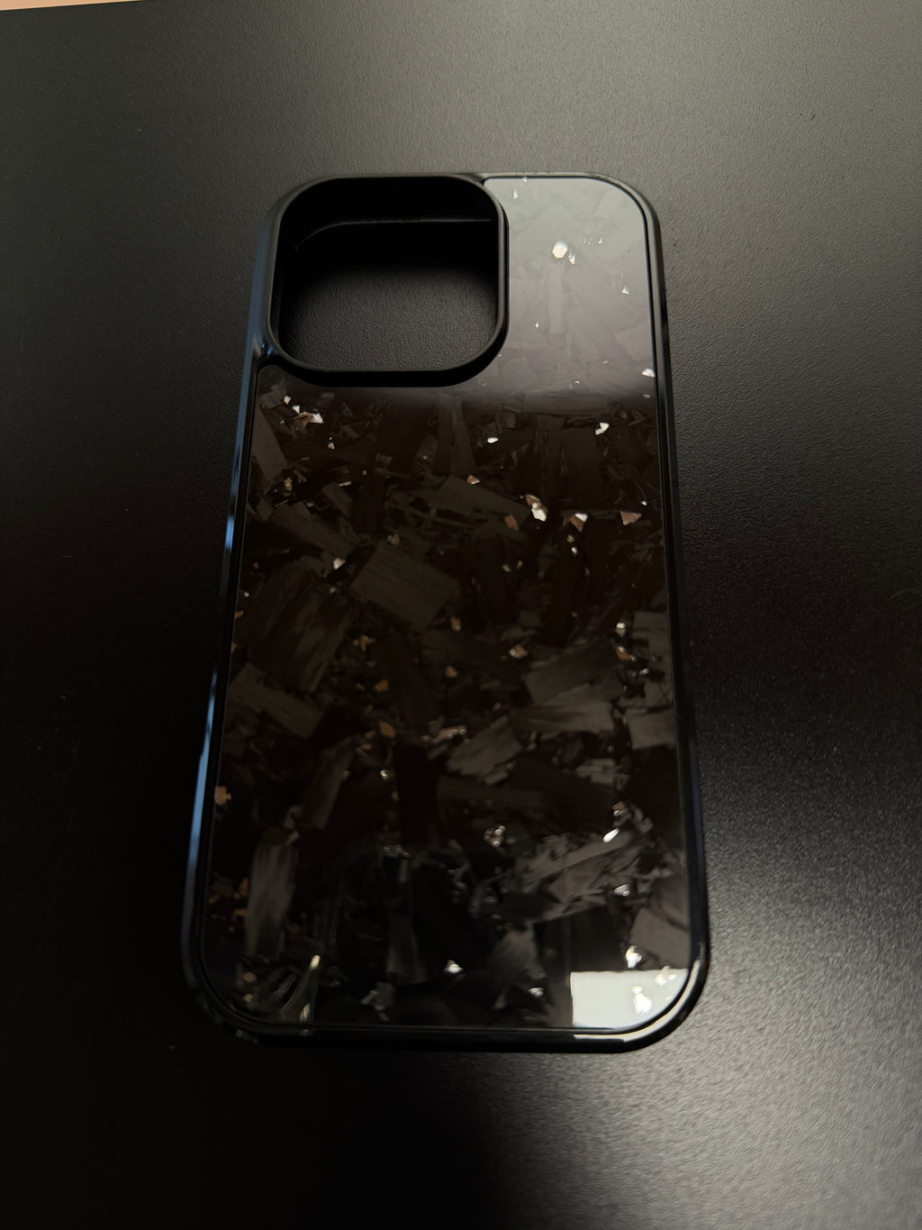 IPhone 16 Pro Forged Carbon Phone Case With Silver Flakes