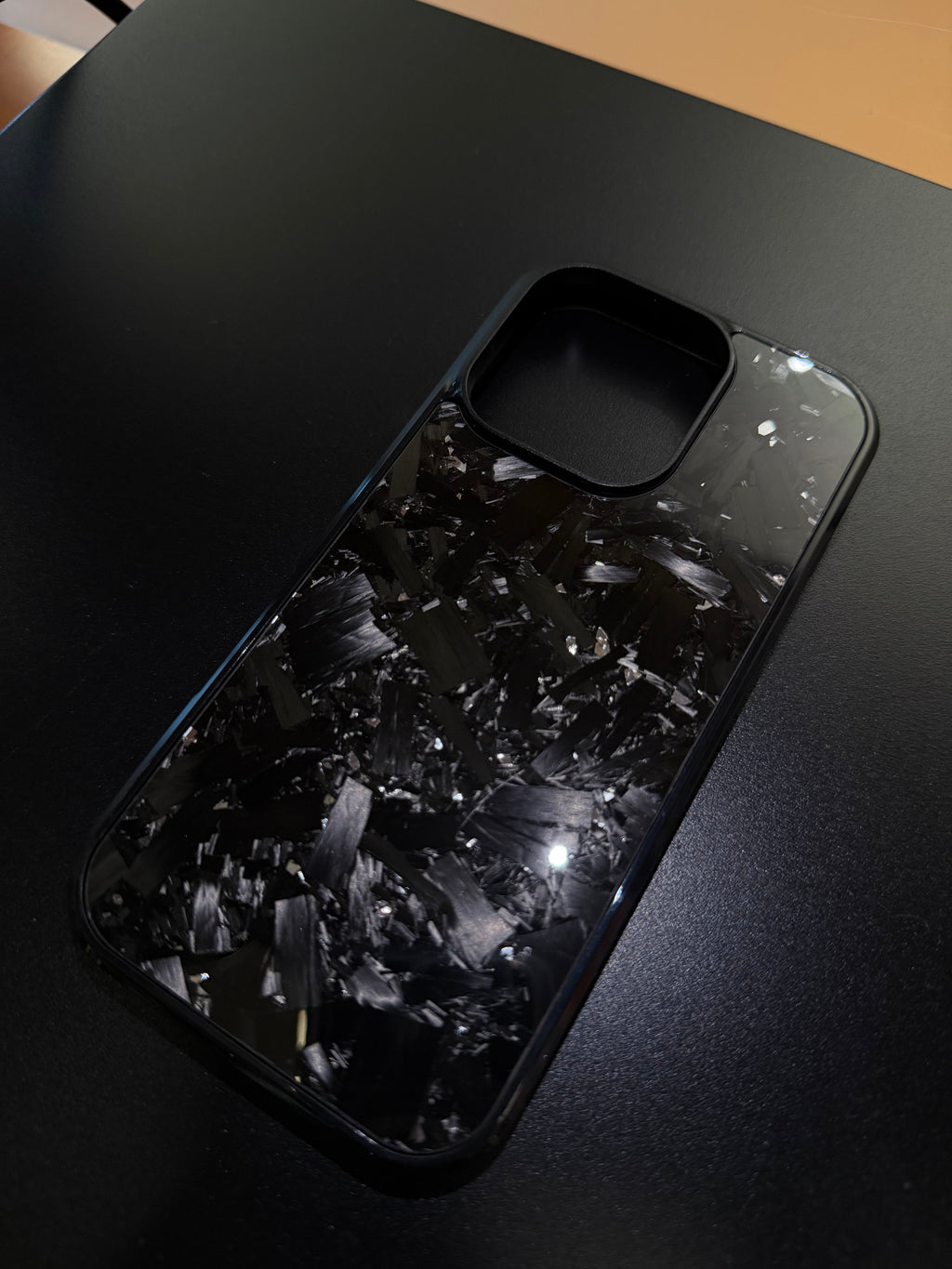 IPhone 16 Pro Forged Carbon Phone Case With Silver Flakes