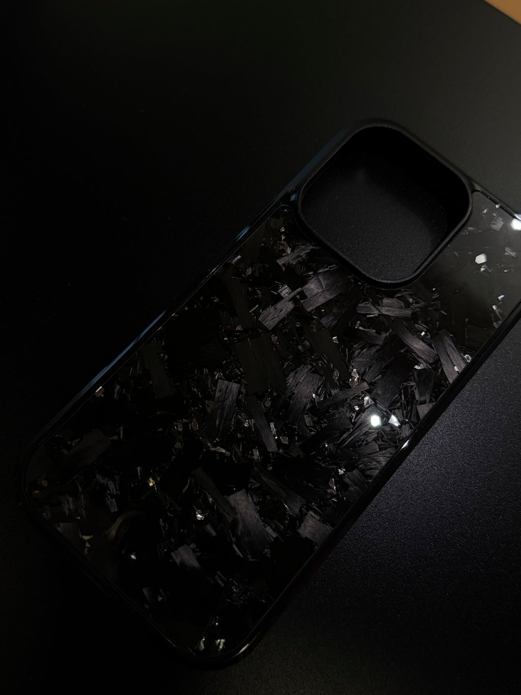 IPhone 16 Pro Forged Carbon Phone Case With Silver Flakes